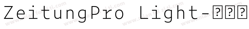 ZeitungPro Light字体转换